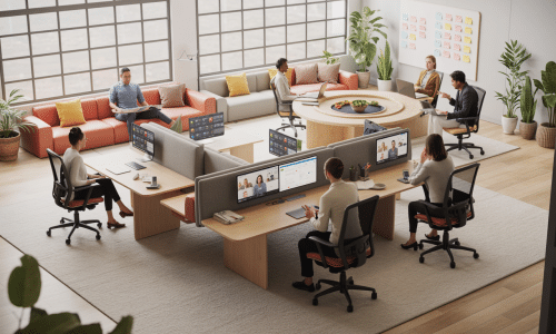 découvrez comment créer des espaces de bureaux pensés pour encourager la collaboration à distance, optimiser le travail hybride et renforcer la cohésion d'équipe grâce à des aménagements et outils adaptés.